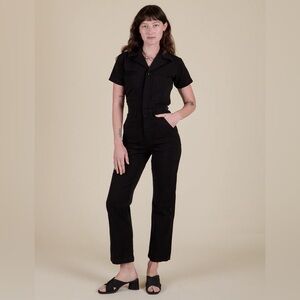 Big Bud Press Short Sleeve Jumpsuit Black Medium